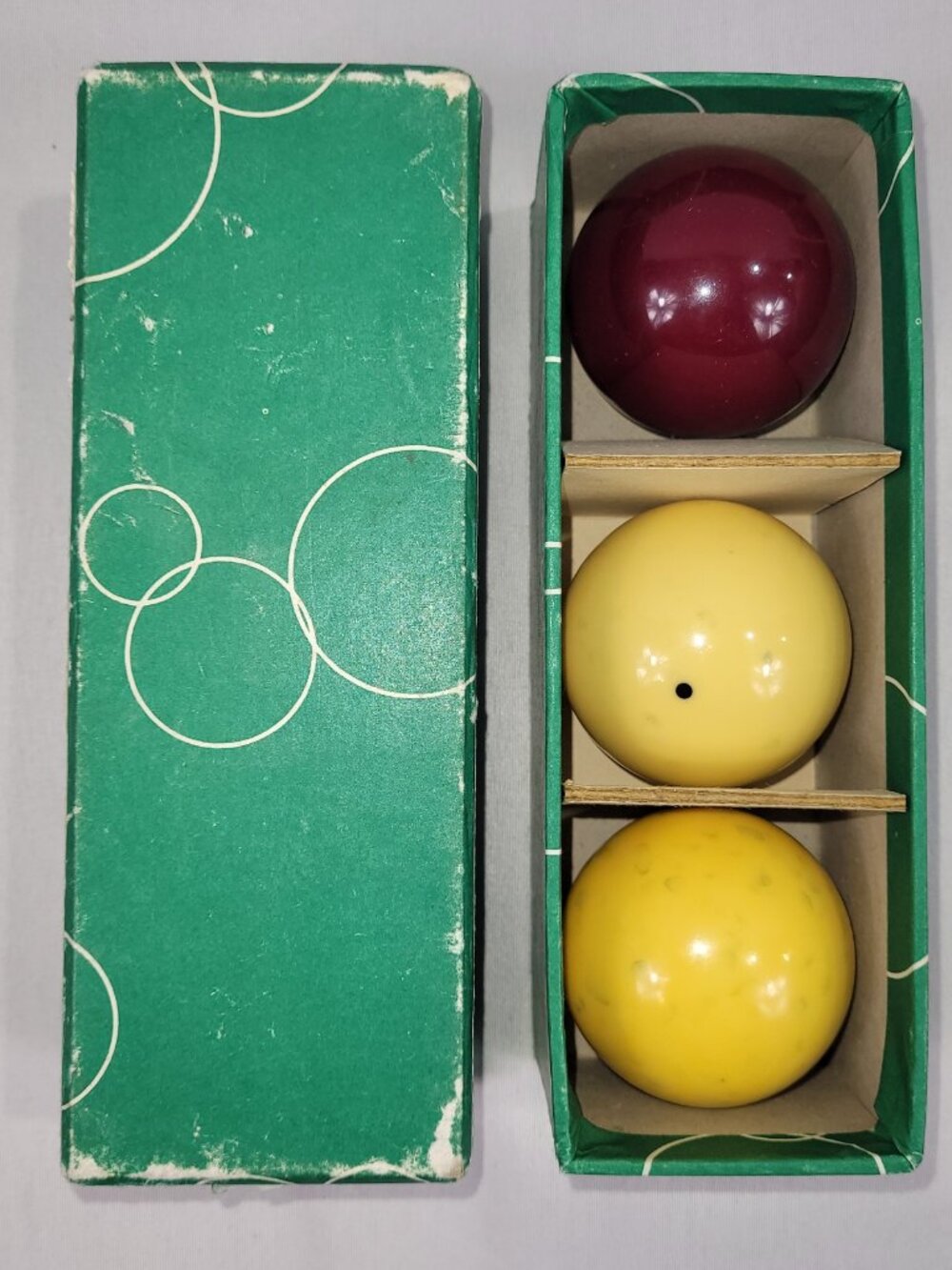 Aramith Carom Vintage 2 1/16 Pool Ball Set 3 Billiards Balls